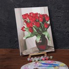 Картина по номерам на холсте с подрамником «Красные цветы», 40х30 см - Фото 2