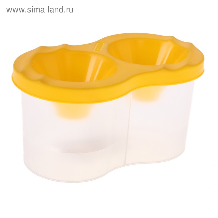 Стакан-непроливайка двойной 300мл жёлтый - Фото 1