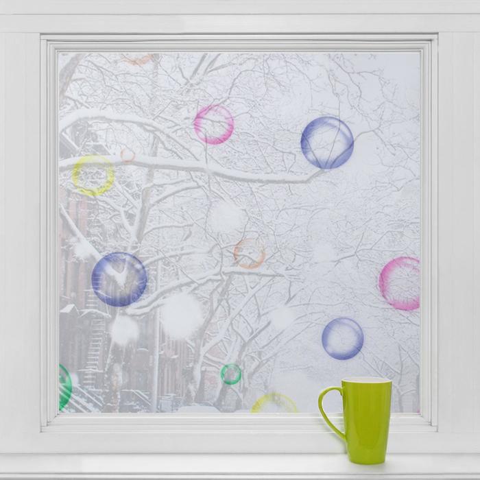 Витражная плёнка «Мыльные пузыри», 45×200 см - Фото 1