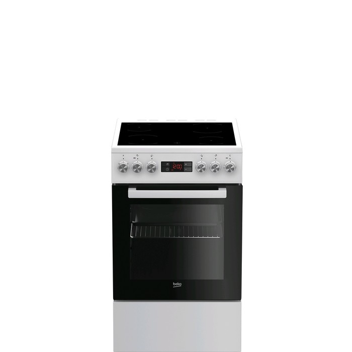 Плита Beko FSM57300GW электрическая 4 конфорки 55 л гриль чёрно-белая 3266800₽