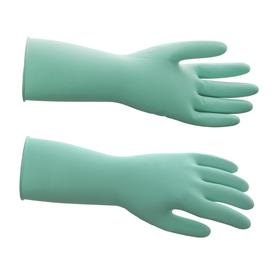 Перчатки латексные многоразовые, M, зелёные