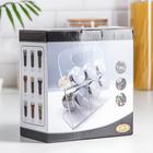 Набор для специй «Модерн», 23×9×22 см, 90 мл, 4×9.5 см, на подставке, 6 шт., стекло - Фото 4