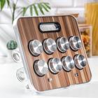 Набор для специй «Модерн», 29×12×18.5 см, ёмкость, 90 мл, 4×9.5 см, на подставке, 8 шт., стекло - Фото 1