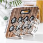 Набор для специй «Модерн», 29×12×18.5 см, ёмкость, 90 мл, 4×9.5 см, на подставке, 8 шт., стекло - Фото 2