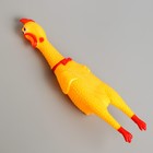 Игрушка пищалка «Курица», 30 см, в пасти - фото 8881808