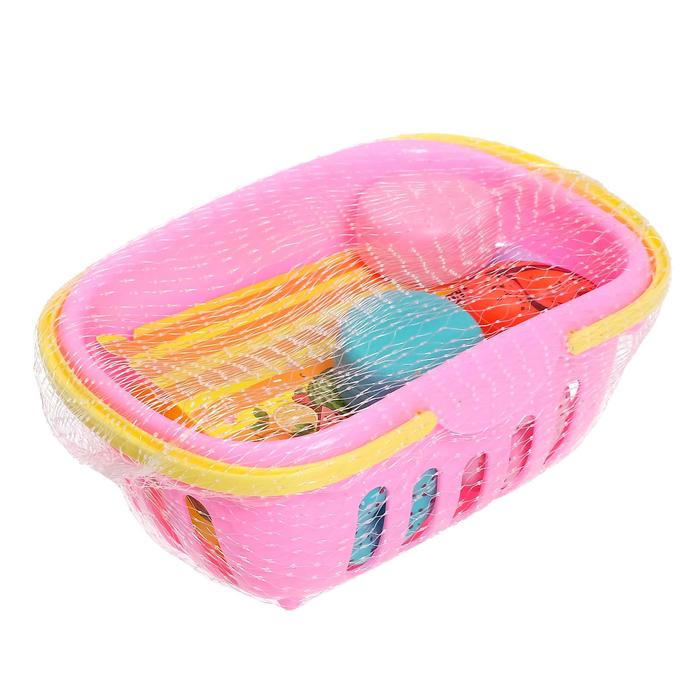 Игрушечная продуктовая корзинка «Минимагазин», с продуктами , цвета МИКС 48893