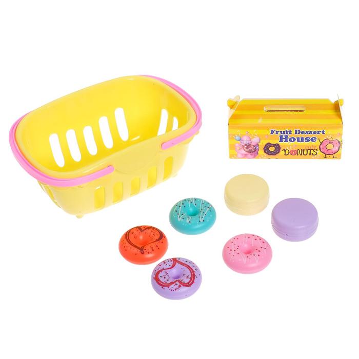 Игрушечная продуктовая корзинка «Минимагазин», с продуктами , цвета МИКС 48893