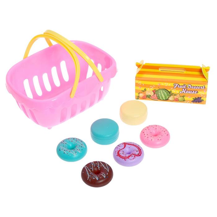 Игрушечная продуктовая корзинка «Минимагазин», с продуктами , цвета МИКС 48893