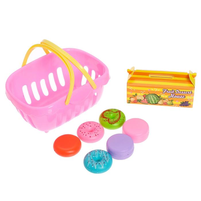 Игрушечная продуктовая корзинка «Минимагазин», с продуктами , цвета МИКС 48893