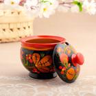 Сахарница дерево хохлома «Ягодки», 9×9 см - Фото 6