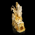 Сувенир керамика золото "3 слона под денежным деревом" 24х28х9 см - Фото 2
