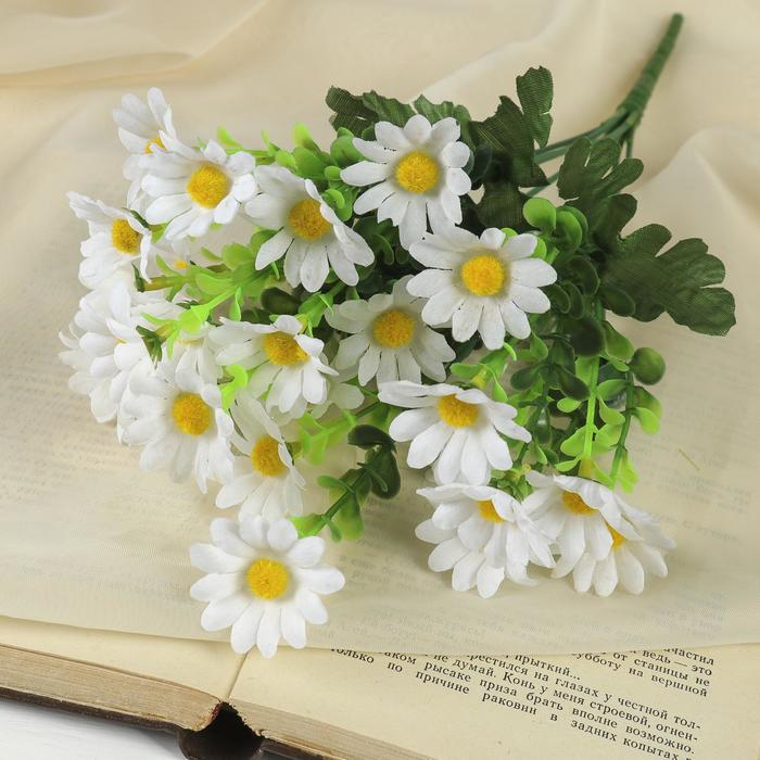 Букет искусственный «Ромашки полевые», h=30 см, d=4 см - Фото 1