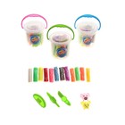 тесто для лепки 12 цв. по 20 гр + 5 предметов - Фото 1