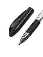 Набор шариковых ручек, 4 штуки, узел 0.5 мм, чёрный стержень, резиновый упор, прозрачный корпус 716972