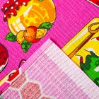 Полотенце вафельное набивное "Варенье" 40*75 см, розовое 160 гр/м, хлопок 100% - Фото 3