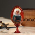 Сувенир Яйцо на подставке икона "Матрона Московская" - фото 12054026