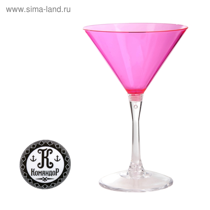 Бокал для мартини «Сладкий лед», 100 мл, цвет розовый - Фото 1