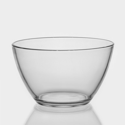 Салатник «Гладкий», 1.5 л, d=19, стекло, прозрачный