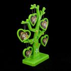 Фоторамка на 5 фото "Дерево счастья" зеленое 5×5 см (30×20×7,5 см) - Фото 2