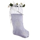 носок декорированный 39*22 см снежинка с шишками - Фото 2