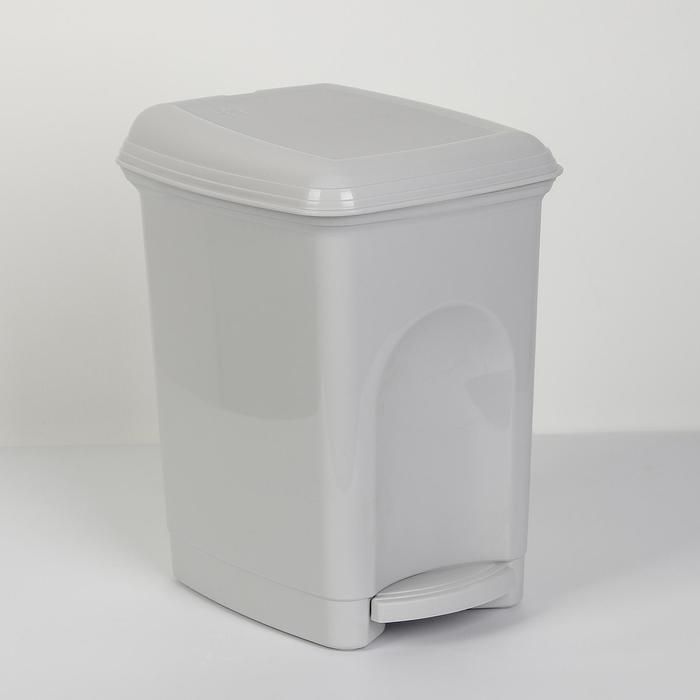 Контейнер для мусора «Педальный», 7 л, с педалью, МИКС - Фото 1