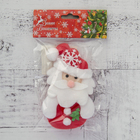 Мягкий магнит "Дед Мороз с ёлочкой" 13 см, бело- красный - Фото 3