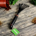 Грабли веерные, пластинчатые, длина 42 см, 9 зубцов, металл, пластиковая ручка, Greengo - Фото 2