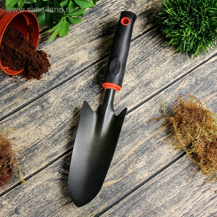 Совок посадочный, длина 35 см, ширина 8 см, пластиковая ручка, Greengo - Фото 1