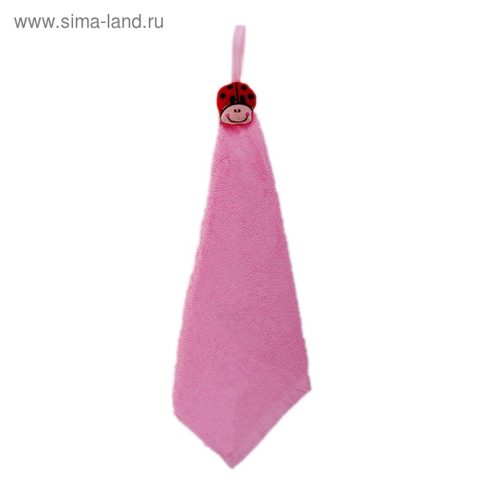 Полотенце с игрушкой "Божья коровка" 30 х 30 см, 200 гр/м2, цвета МИКС - Фото 1