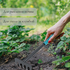 Грабли малые, прямые, 5 зубцов, длина 28.5 см, металл, пластиковая ручка, Greengo - Фото 5