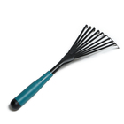 Грабли малые, веерные, пластинчатые, 9 зубцов, длина 38 см, металл, пластиковая ручка, Greengo - Фото 8