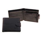 Кошелек мужской "Зигзаг" 3 отдела для купюр, отдел для кредиток, на клапане черный - Фото 1