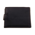 Кошелек мужской "Зигзаг" 3 отдела для купюр, отдел для кредиток, на клапане черный - Фото 3