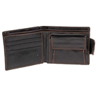 Кошелёк мужской "Орел" 3 отдела для купюр, отдел для кредиток, на клапане, цвет чёрный - Фото 3