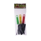Набор садового инструмента, 3 предмета: рыхлитель, вилка, совок, длина 24 см, пластиковые ручки - Фото 3