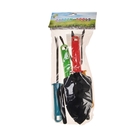 Набор садового инструмента, 4 предмета: совок, рыхлитель, вилка, корнеудалитель, длина 25 см, пластиковые ручки, цвет МИКС - Фото 2