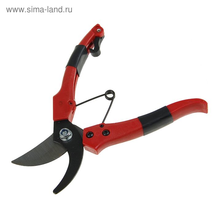 Секатор плоскостной, 8" (20 см), пластиковые ручки, Greengo - Фото 1