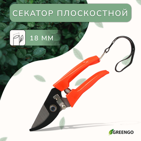 Секатор плоскостной, 7" (18 см), с пластиковыми ручками, Greengo 150781