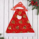Колпак новогодний «Колокольчики» 40×27 см, красный - Фото 4