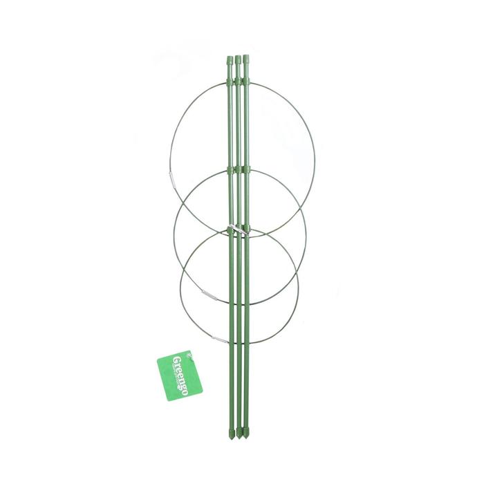 Кустодержатель, d = 15–17–19 см, h = 44 см, 3 кольца, металл, зелёный, Greengo - фото 1881712634