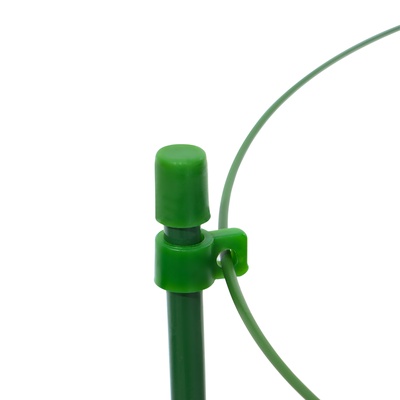 Кустодержатель, d=15–17–19 см, h=44 см, 3 кольца, металл, зелёный, Greengo