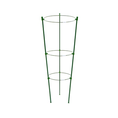 Кустодержатель, d=18.5–20–22 см, h=60 см, 3 кольца, металл, зелёный, Greengo