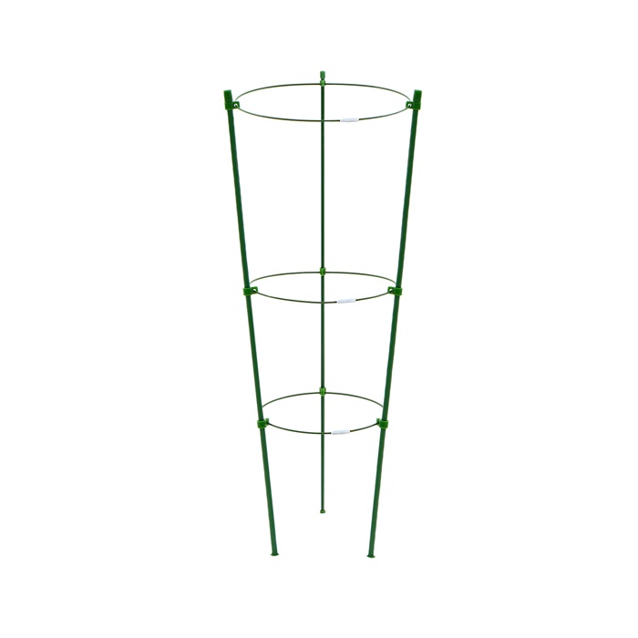 Кустодержатель, d=18.5–20–22 см, h=60 см, 3 кольца, металл, зелёный, Greengo