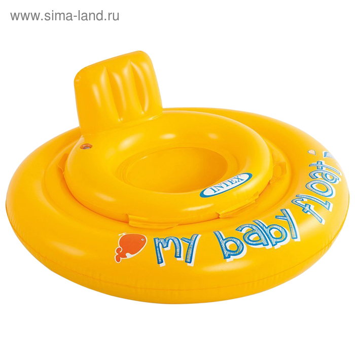 Круг для плавания My baby float, с сиденьем, d=70 см, от 6-12 месяцев, 56585NP INTEX - Фото 1