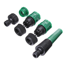 Набор: насадка для полива, коннектор, коннектор с аквастоп 1/2" (12 мм), адаптер 1/2"−3/4" (12 мм−19 мм), ABS−пластик - Фото 2