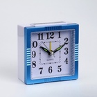 Часы - будильник настольные «Классика» подсветка, дискретный ход, 8×8 см, от батареек АА - Фото 2