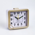 Часы - будильник настольные "Классика" с подсветкой, дискретный ход, 8.5 х 7.5 см, АА - фото 8230554