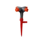 Распылитель 4-лепестковый, 28 см, штуцер под шланги 1/2", 5/8", 3/4", пика, пластик, Greengo - Фото 1