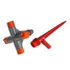 Распылитель 4-лепестковый, 28 см, штуцер под шланги 1/2", 5/8", 3/4", пика, пластик, Greengo - Фото 3