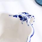 Бульонница с ручками «Ивушка», H=7 см, 0.35 л, фарфор, гжель - Фото 5